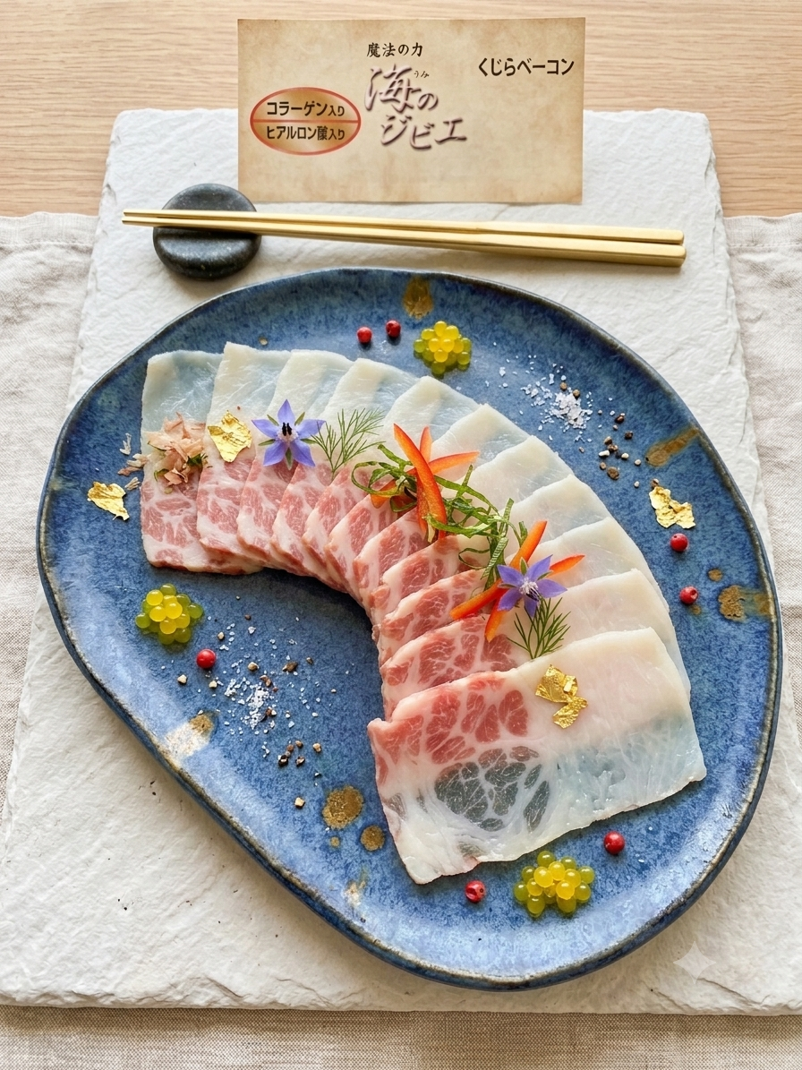 鯨ベーコン「皮須（かわす）」無着色スライス 100g｜希少な旨味と食感｜【神戸鯨精肉店】
