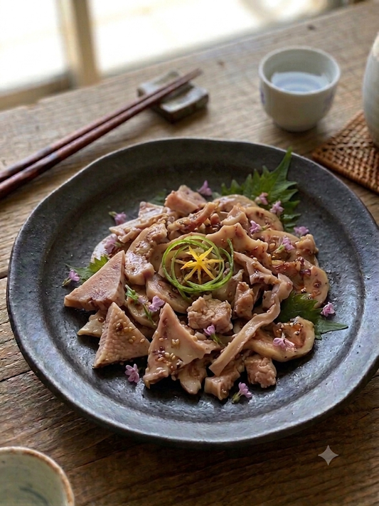 自家製無添加塩茹で【鯨コブクロ胡椒醤油漬けスライス】100g