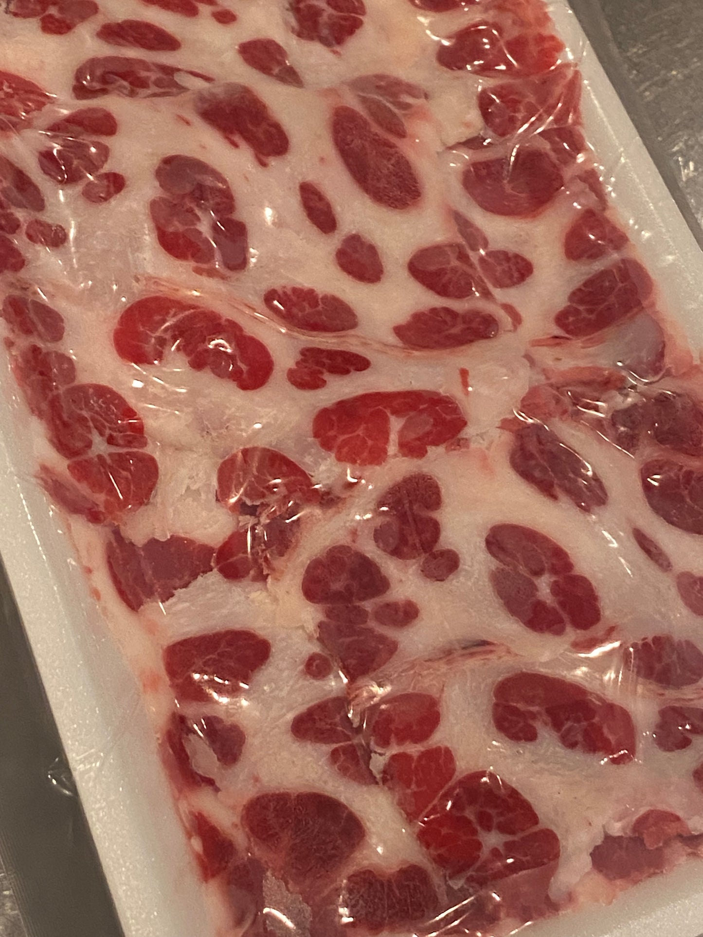 鯨はりはり鍋用　鹿の子（かのこ）スライス100g ナガス鯨