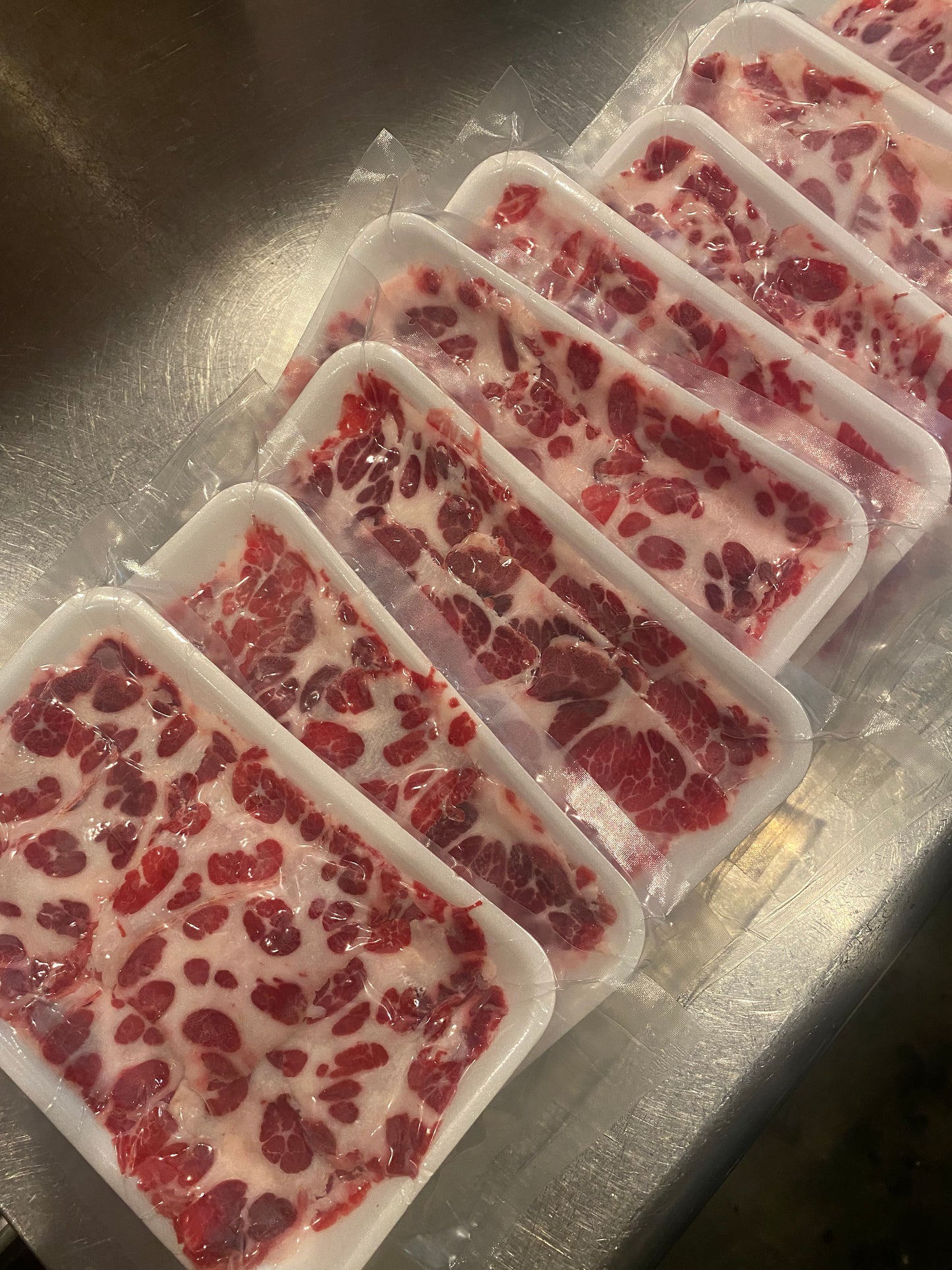 鯨はりはり鍋用　鹿の子（かのこ）スライス100g ナガス鯨