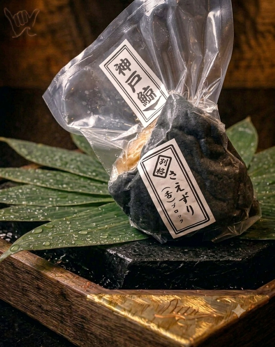 鯨の舌「さえずり」塩茹でブロック 300g｜解凍するだけの手軽さ｜【神戸鯨精肉店】