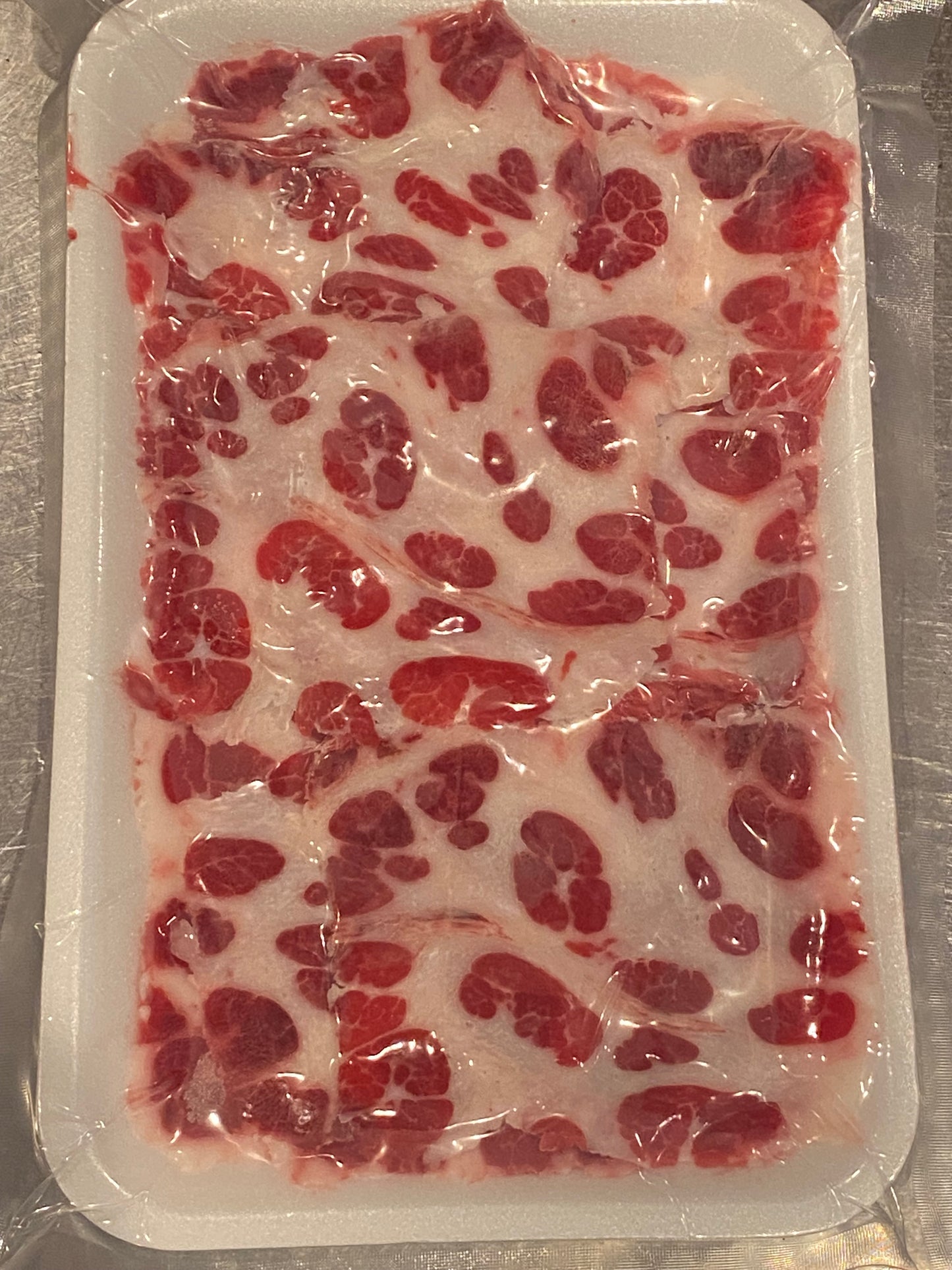 鯨はりはり鍋用　鹿の子（かのこ）スライス100g ナガス鯨